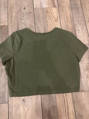Women’s Wild Fable Green Short Sleeve Crop Top